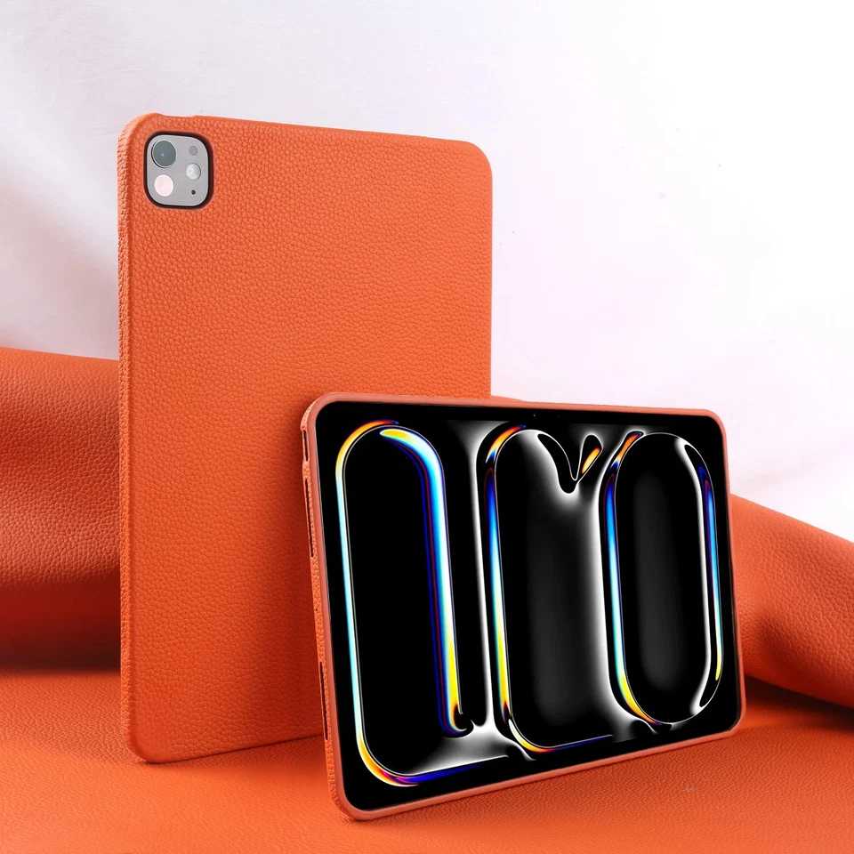 Funda de cuero genuino de lujo para Apple iPad Pro 13 2024 Air 4 5 mini 7 6 cubierta  Foto 1 de 4