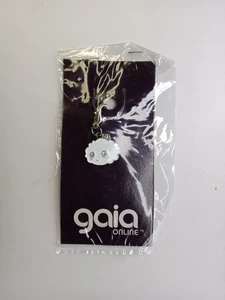 Gaia Online Mr. Fluff Enamel Metal Charm Pendant New/Sealed On Card - Picture 1 of 2