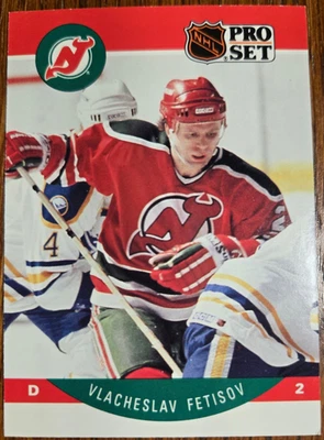 Tarjeta de novato 1990-91 Pro Set Viacheslav Fetisov RC #167 New Jersey Devils como nueva Foto 1 de 2