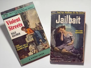 Vintage Juvenile Delinquent Paperback Sleaze Switchblades & Sin Daddy-O! - Picture 1 of 11