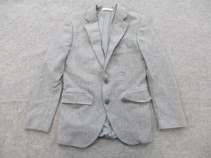Club Monaco Blazer Mens 38 R Black 100% Wool Grant Fit Jacket Coat Adult - Picture 1 of 12