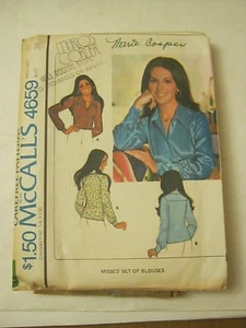 McCall's Sewing Pattern 4393 Misses' Set Of Blouses, 1975 (SC-45) - Picture 1 of 3
