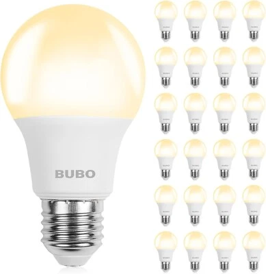 A19 LED Light Bulbs, 40 Watt Equivalent LED Bulbs, Soft White 550 Lumens,24 Pack - Image 1 of 4