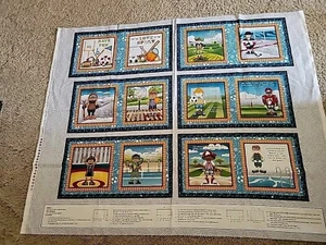 Henry Glass I Love Sports Cotton Fabric Book Panel - Bild 1 von 1