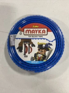 Zuru Mayka Toy Block Tape 2M/6.5 FT Dark Blue 4 Row Compatible Lego Stick Reuse - Picture 1 of 2