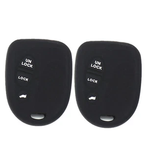 2Pcs Black 3 Buttons Remote Key Case Cover Chain for 2004 2005 2006 Pontiac Gto - Picture 1 of 3