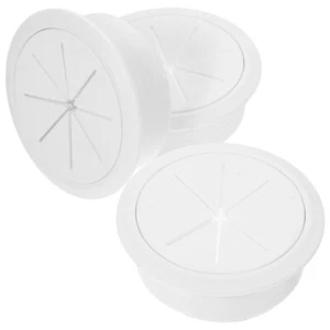 3 Pcs Copertura Del Foro Di Cablaggio Tappo Rotondo Cavo Da Tavolo - Photo 1/12