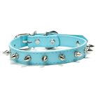 Dog Collar Spikes Studded Rivets Adjustable Faux Leather XS S M L  8 Colors