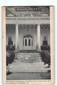 Vecchia cartolina d'epoca 1929 di Wolfe Tavern a Newburyport MA - Foto 1 di 2