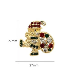 Christmas Crystal Rhinestone Brooch Pin for Women Jewelry Xmas Santa Claus A - Picture 1 of 1