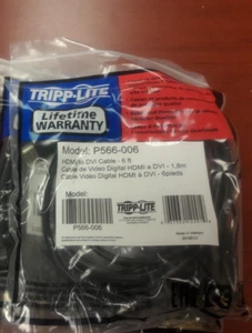 Tripp Lite HDMI auf DVI 6 Fuß Kabel P566-006 - Bild 1 von 4