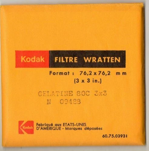 FILTRE Wratten KODAK 76.2 x 76.2 mm gelatine dans sa pochette d'origine - Image 1 of 1