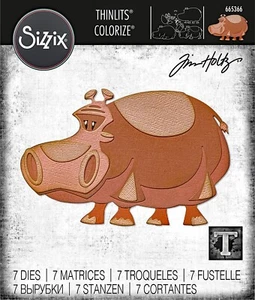 New Retired Sizzix Thinlits Bernice Colorize 7pc #665366 Retail $36.99 Tim Holtz - Picture 1 of 16