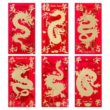 Motif Dragon Enveloppe rouge Poches d'argent chanceux  Fournitures du Nouvel An