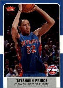 2007-08 Fleer Detroit Pistons Basketball Card #5 Tayshaun Prince