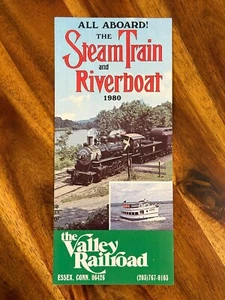 The Valley Railroad Travel Brochure Essex Connecticut Steam Train Riverboat 1980 - Picture 1 of 4