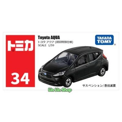 Tomica Takara Tomy #34 1/59 Toyota AQUA Negro 初回 Nuevo Coleccionar Diecast Modelo Coche Foto 1 de 4