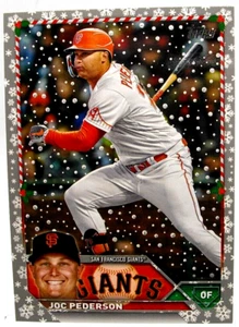 *LIQUIDATION* 2023 TOPPS BASEBALL HOLIDAY JOC PEDERSON SNOW METALLIC # H152 - Picture 1 of 2