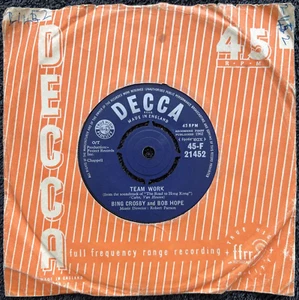 Bing Crosby & Bob Hope - Team Work 7'' Vinyl 1962 CLEANED/TESTED VG+ VIDEO CLIP - Bild 1 von 6