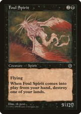 Foul Spirit Portal Second Age PLD Black Uncommon MAGIC MTG CARD ABUGames