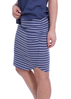 PATAGONIA Ribbon Falls Knit Athleisure Yoga Skirt Women's Large Blue Striped - Image 1 of 4