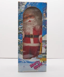 New Vintage Merry Skier Animated Santa Claus With Music Christmas Decorations - Picture 1 of 9