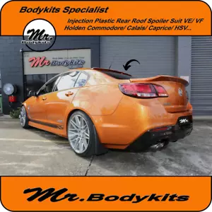 MR GLOSS BLACK PLASTIC REAR WINDOW ROOF SPOILER WING FOR HOLDEN VE VF COMMODORE - Picture 1 of 10