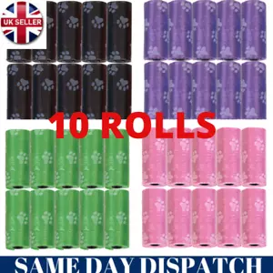 10 Rolls 150 Bags Biodegradable Pocket Size Puppy Poo Waste Strong Doggy Poop UK - Picture 1 of 29
