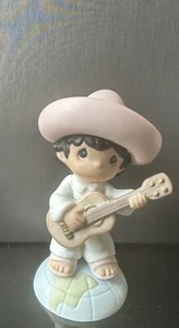 Precious Moments 456453 Hola Amigo Mexico Boy Playing Guitar International Serie - Picture 1 of 9