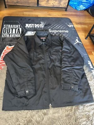 Craftsman Black Gray Jacket Quilted Lining XXL- Work Coat Construction - Bx-11 - Image 1 of 4