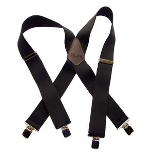 Holdup Contractor Series Graphite Black XLS 2" wide X-back Work Suspenders fo... - Picture 1 of 6