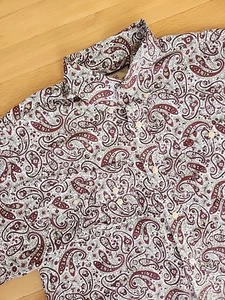 Wrangler Hemd Herren Large weiß Paisley Langarm Button Down Western Rodeo  - Bild 1 von 13