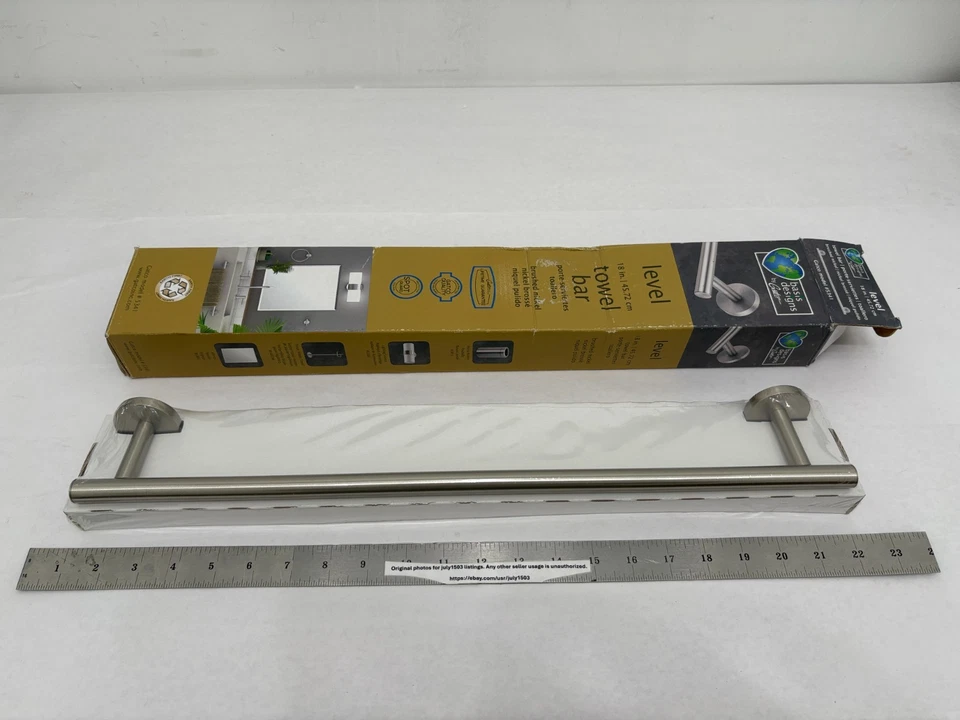 (1) NUEVO Toallero Gatco Level 18" - NÍQUEL CEPILLADO - #5341 (sw) Foto 1 de 4