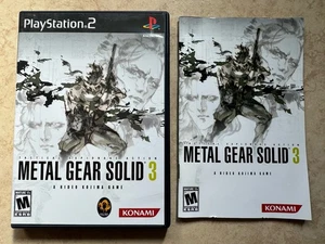 Metal Gear Solid 3 (Sony PlayStation 2, 2008) PS2 CIB Complete W/ Manual Tested - Picture 1 of 9