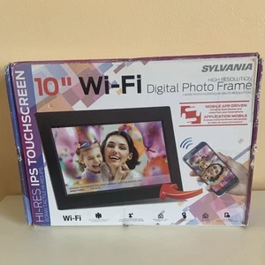 SYLVANIA 10" Wi-Fi Digital Picture Frame New Distressed Box - Picture 1 of 5