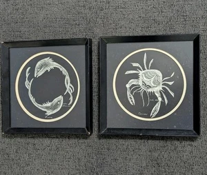 Arte de pared colgante Arla Alexander ~ signo del zodiaco de cáncer y Piscis 8x8 KY arte popular - Imagen 1 de 9