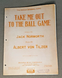 Vintage Sheet Music Take Me Out to the Ballgame - Piano/Vocals/Ukele/Banjo 1942 - Picture 1 of 3