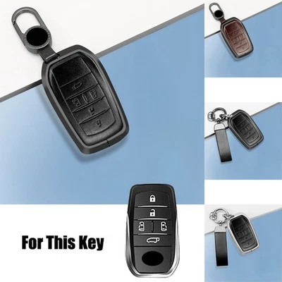 Funda Carcasa Llavero Control Remoto Coche Aleación Zinc Cuero Para Toyota RAV4 Prime 2016-2023 Foto 1 de 4
