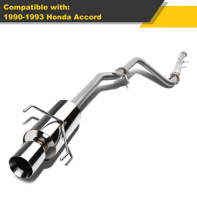 Sistema de escape Catback punta silenciador enrollada de 4" para Honda Accord 1990-1993 2,2 L Foto 1 de 4