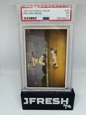 1953 Bowman Color - #33 Pee Wee Reese -  HOF - PSA 1.5 FR - Image 1 of 2