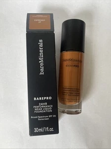Base bareMinerals BarePro SPF 20 - Espresso 27 - 30 ml / 1 fl oz - Nueva en caja - Imagen 1 de 1
