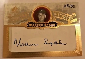 Warren Spahn 2006 SP Legendary Cuts AUTOGRAPH /52 💎 HOF - Picture 1 of 2