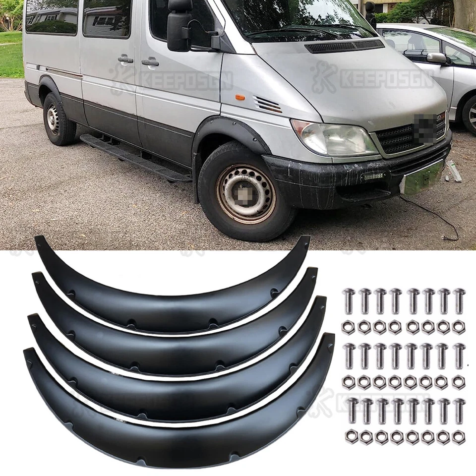 Arcos de rueda extra anchos extensión guardabarros llamaradas para Mercedes-Benz Sprinter 890 mm Foto 1 de 4