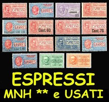 ESPRESSI L'intera Emissione del Regno MNH** MLH* ed Annullati anche singoli