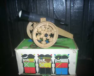 VINTAGE SEHR SELTENER KUNSTSTOFFKANONE TSCHECHISCH SMER PRAG SCHIESSEN TISCHTENNISBALL NEU IM KARTON - Bild 1 von 12