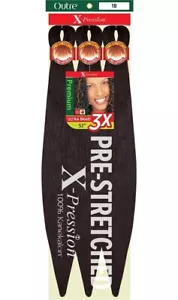 OUTRE Braids X-Pression Kanekalon 3X Ultra Pre-Stretched Braid 52" - Picture 1 of 46