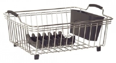 Дренажная машина для раковины 31x37,5x15 см с шестью пластинами, резиновые ножки ХРОМ - Изображение 1 из 3