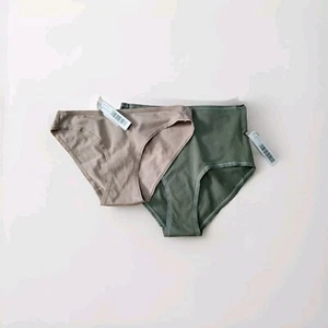 2 Paar Everlane Höschen The High Rise Hipster und Baumwolle Bikini XS Neu mit Etikett - Bild 1 von 3