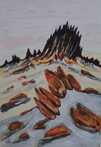 Painting of Glyder Fawr, Castle in the Winds, Snowdonia in Winter - Picture 1 of 1