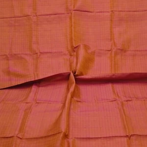 Vintage Pink Dual Tone 100% Silk Handloom Sari Remnant 5YD Craft Fabric Scrap - Picture 1 of 4